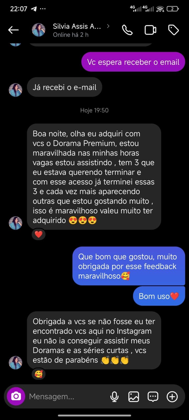 Depoimento de cliente